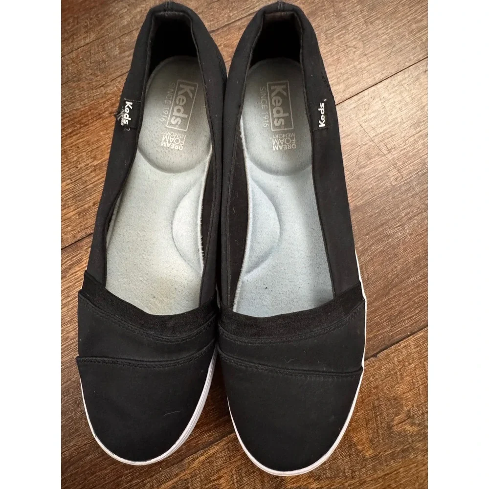 Keds Dream Foam Black Slip On Sneakers Women's Size 10 Comfort Shoes